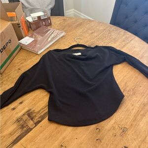 We The Free Black Off-the-Shoulder Sweater
